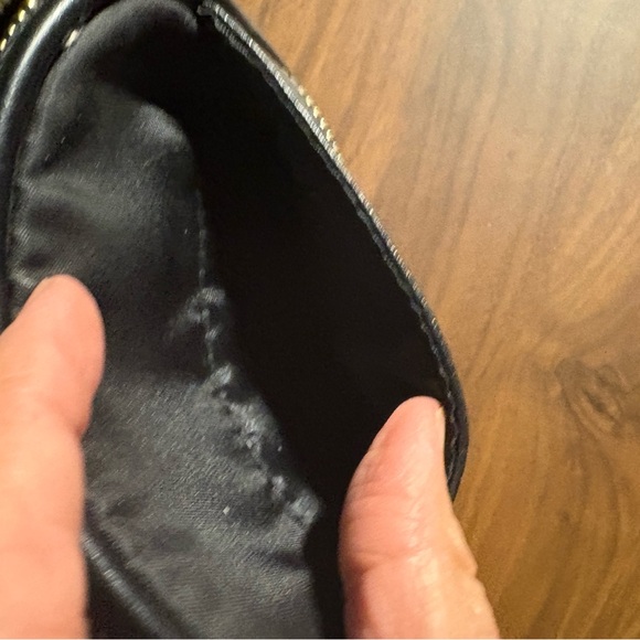 Black Leather and Nylon Pouch with wallet - Picture 5 of 10